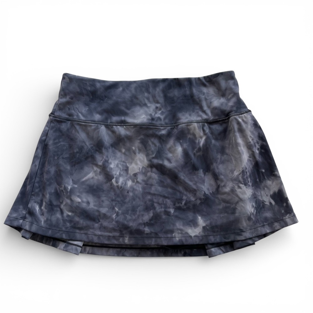 Soothfeel Women L Grey Black TieDye Pleated Athletic Tennis Skort Gorpcore Sport